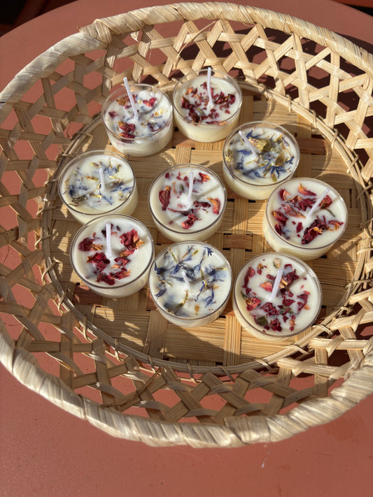 Waxinelichtjes nature