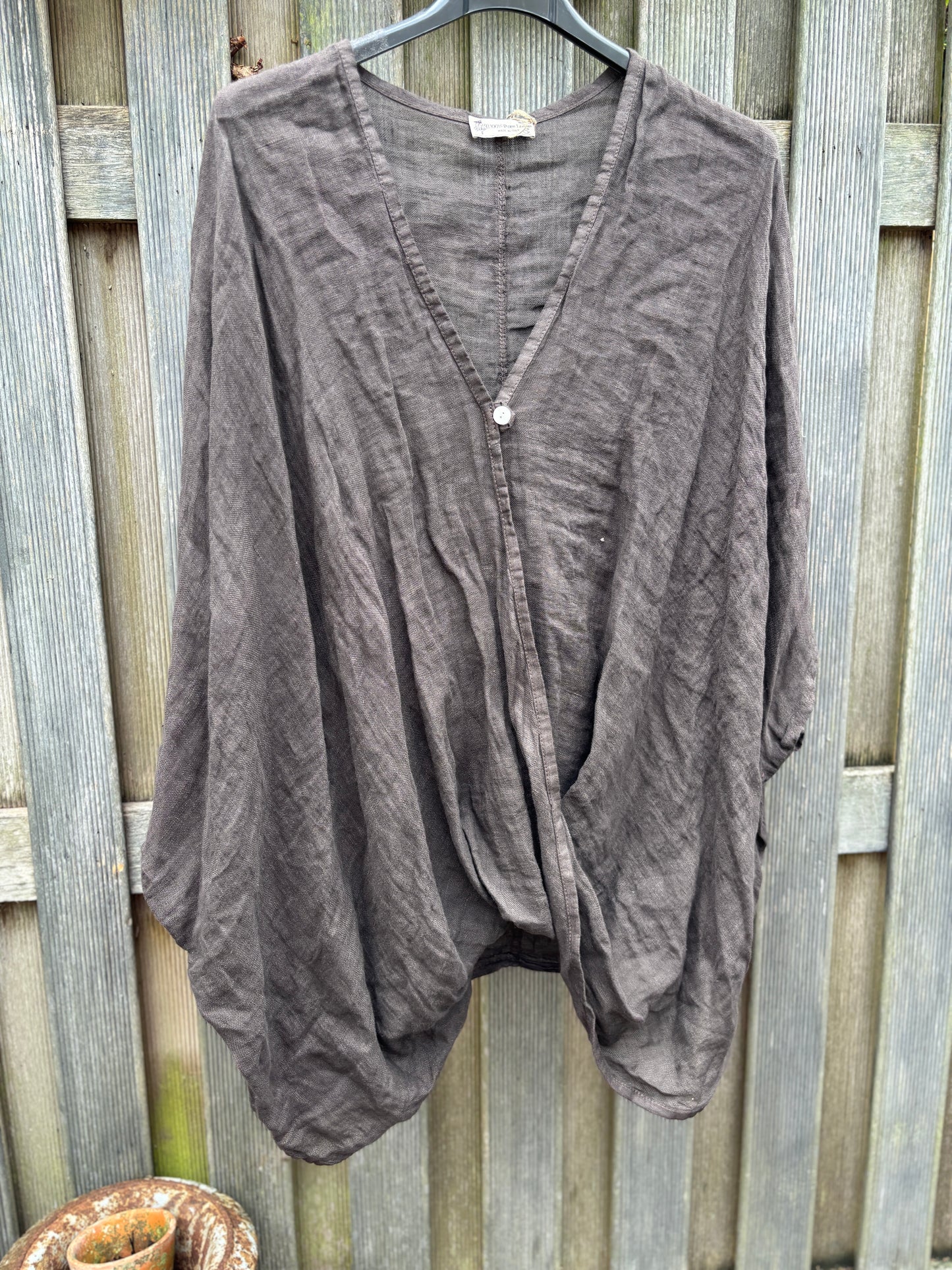 Linnen blouse voor de ruime maat