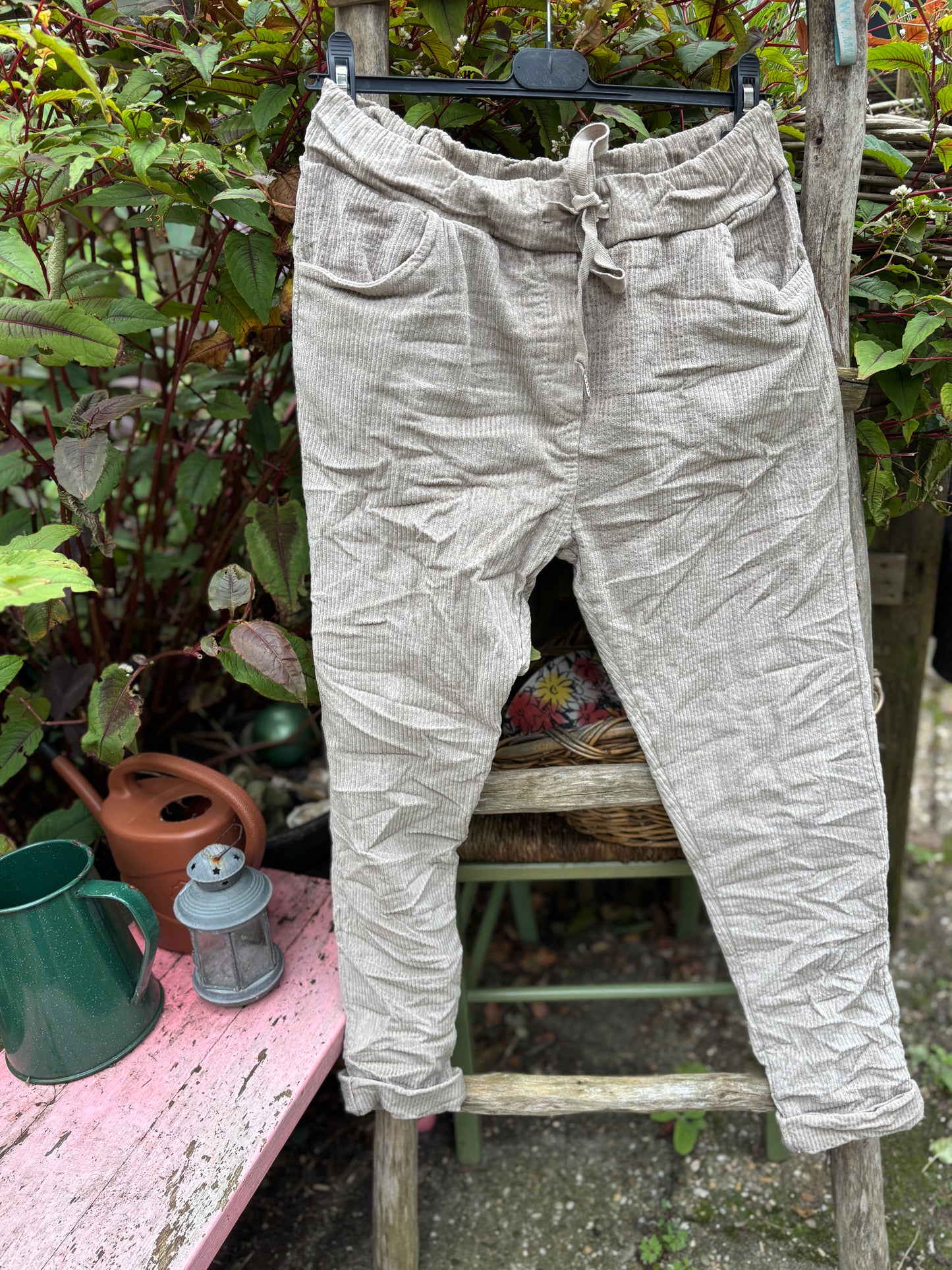 Rib/stretch broek