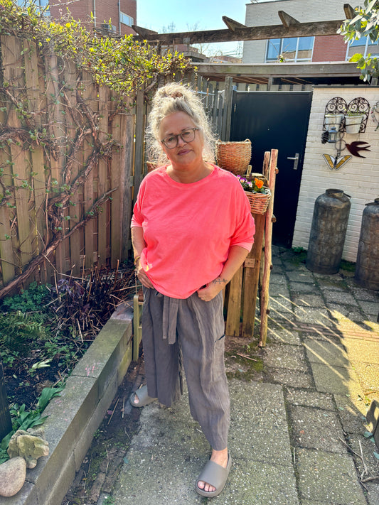 Linnen broek strik