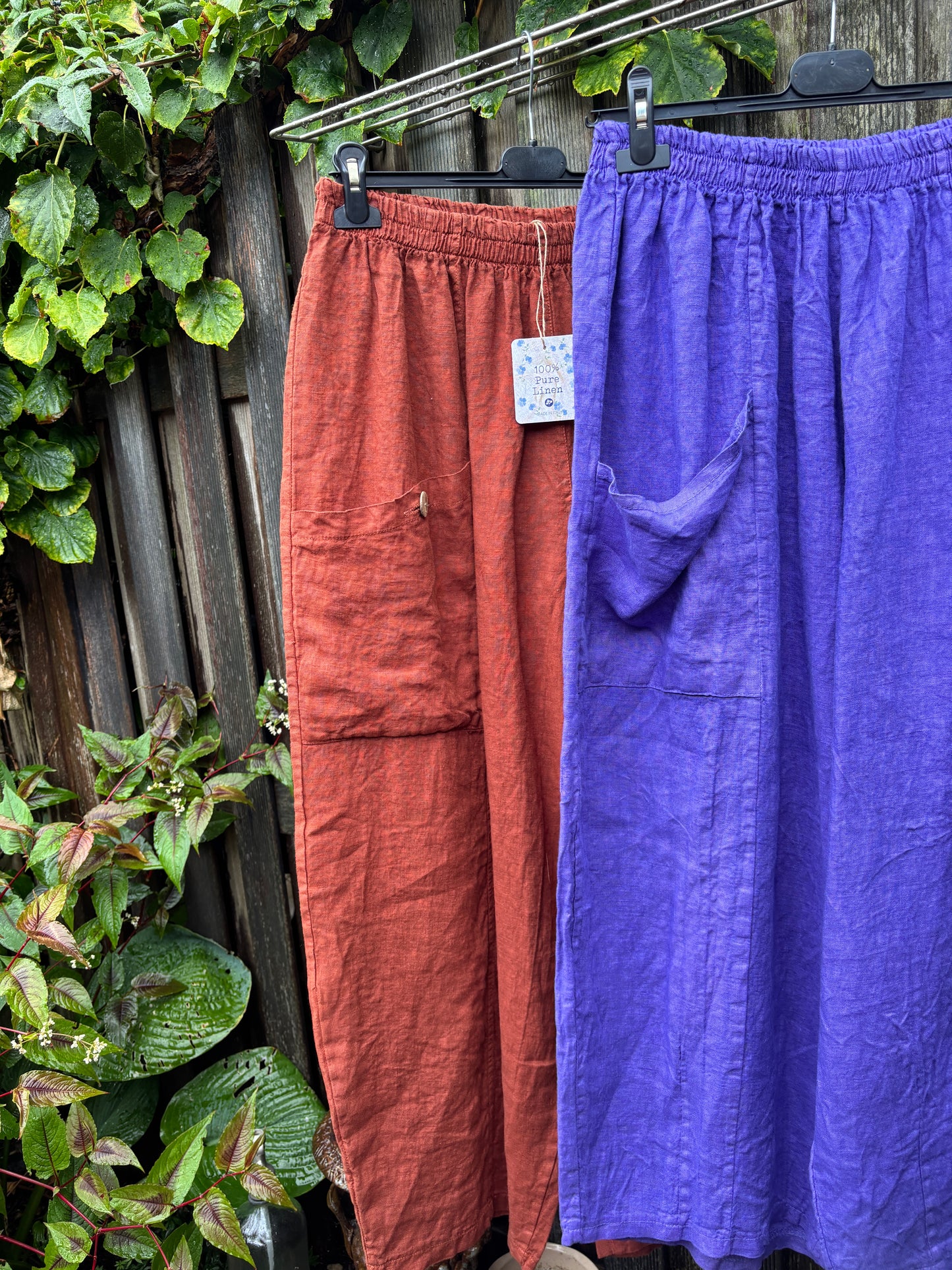 Plus size linnen broek