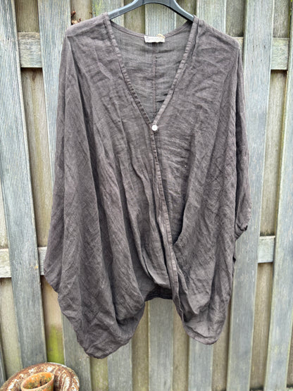 Linnen blouse voor de ruime maat