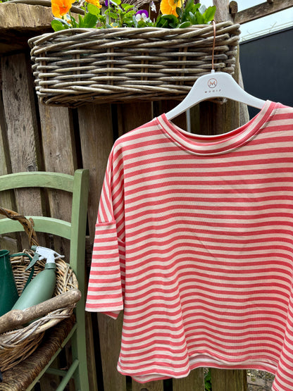 Streepshirt korte mouw