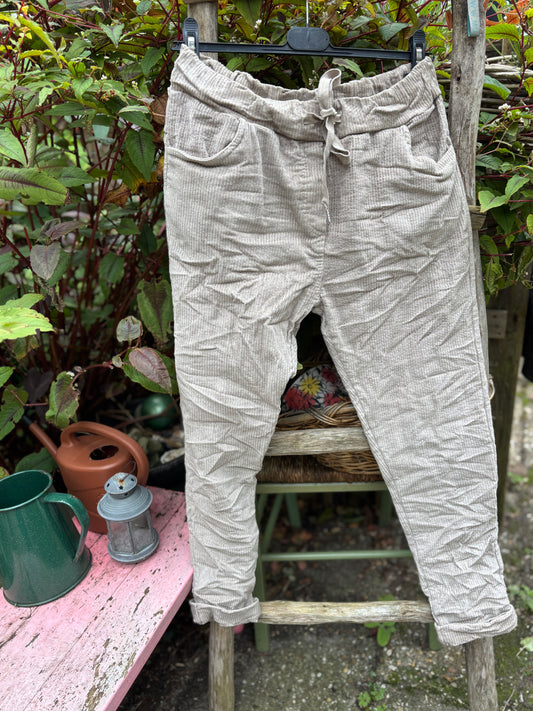 Rib/stretch broek