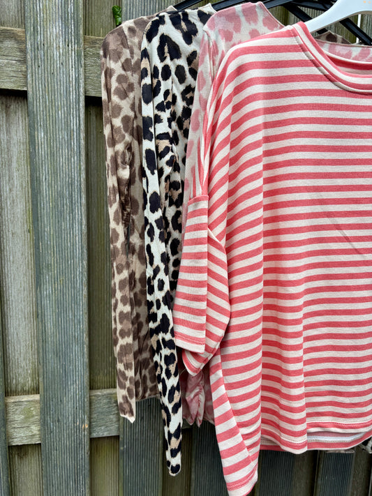 Streepshirt korte mouw