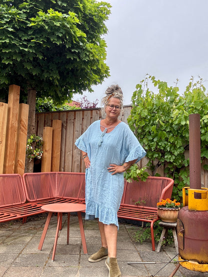 Linnen oversized tuniek/jurk