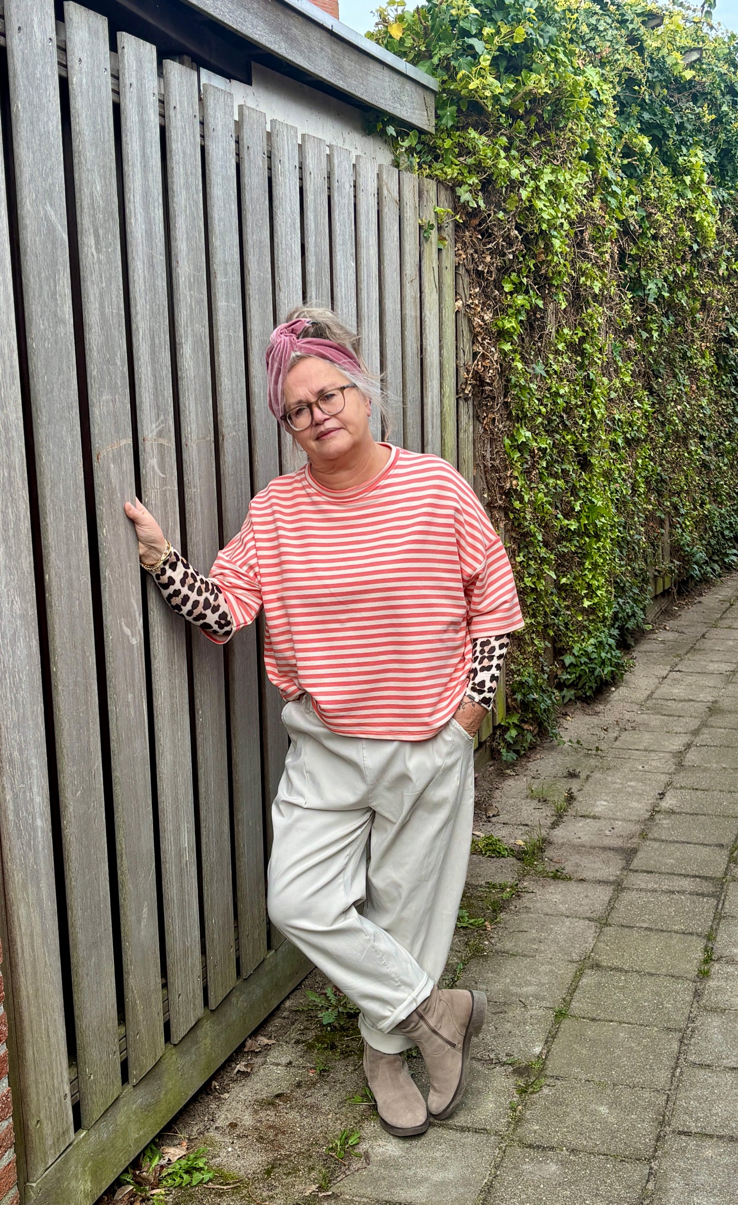 Streepshirt korte mouw