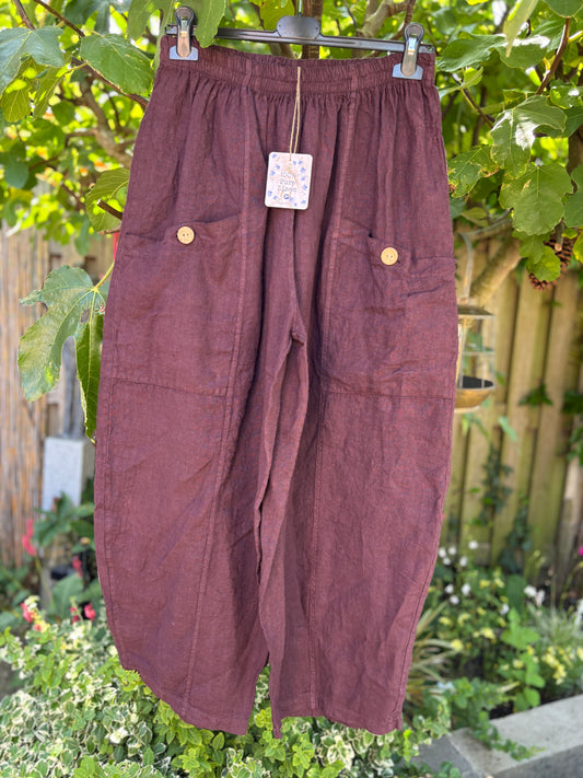 Plus size linnen broek