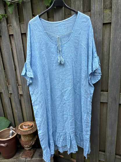 Linnen oversized tuniek/jurk