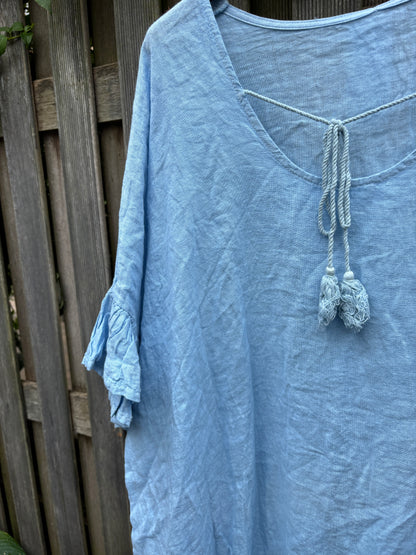 Linnen oversized tuniek/jurk