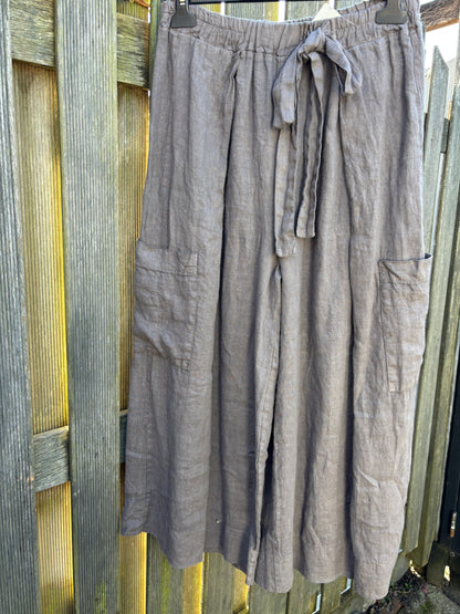 Linnen broek strik