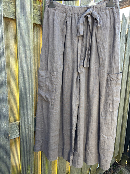 Linnen broek strik